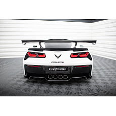 Maxton Design zadní křídlo s úzce rozkročenými držáky pro Chevrolet Corvette C7 Grand Sport, C7 Stingray, pravý karbon