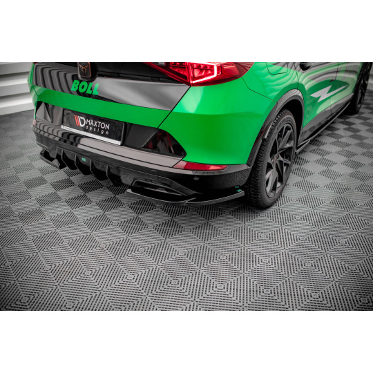 Maxton Design boční difuzory pod zadní nárazník ver.2 pro Cupra Formentor, černý lesklý plast ABS, pouze pro 150 a 190 koňové verze
