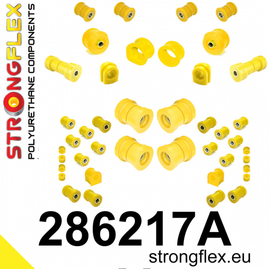 286217A: Strongflex Kompletní sada silentbloků pro zavěšení R33 R34 RWD varianta SPORT