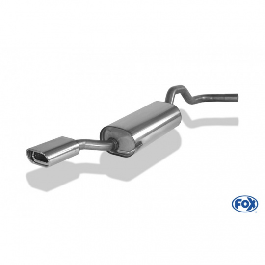 Fox Sportauspuff koncový tlumič výfuku s koncovkou 135x80 Typ 53 pro Seat Cordoba 6K s motorem 1.0, 1.3, 1.4, 1.6, 1.8, 1.9 D, 2.0