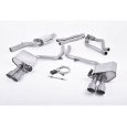 Milltek sport ValveSonic výfukový systém cat-back Electronic Valved System pro Audi S4 3.0 Supercharged V6 B8.5 2012-2016, typ koncovek: GT-100 titanové
