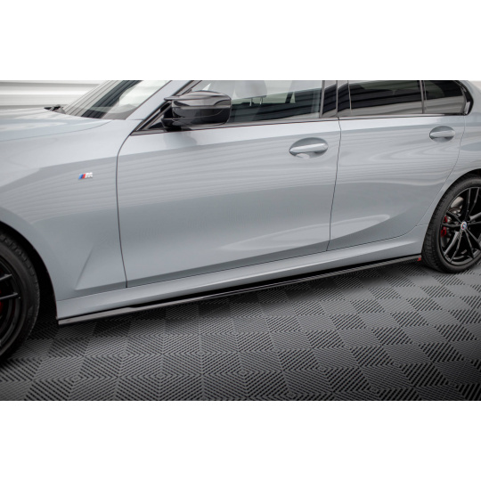 Maxton Design difuzory pod boční prahy pro BMW řada 3 G20 Facelift M340i, G20 Facelift M-Pack, G21 Facelift M340i, G21 Facelift M-Pack, černý lesklý plast ABS