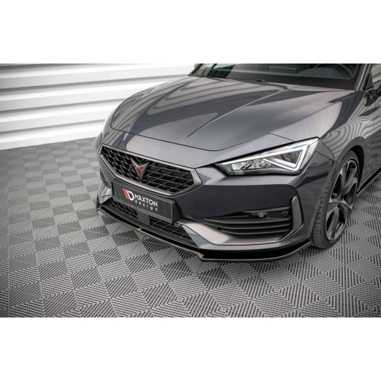 Maxton Design spoiler pod přední nárazník ver.2 pro Cupra Leon, černý lesklý plast ABS
