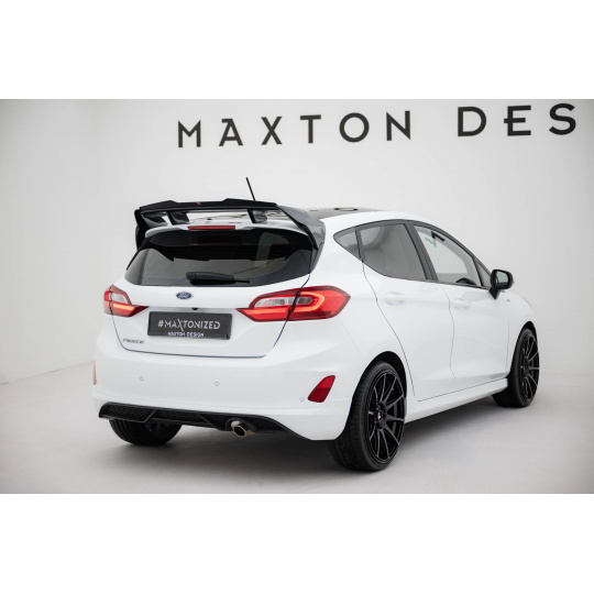 Maxton Design prodloužení spoileru pro Ford Fiesta ST Mk8, Mk8 Facelift, černý lesklý plast ABS, pouze pro vozy s Maxton spoilerem FO-FI-8-FH1FP