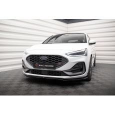 Maxton Design spoiler pod přední nárazník ver.1 pro Ford Focus, Focus ST Mk4, černý lesklý plast ABS