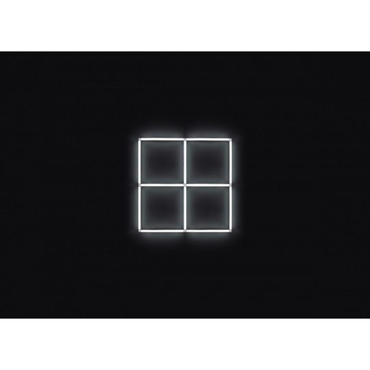 Kompletní LED čtyřhranné svítidlo bílé 6500 K, rozměr: 4 elementy 88 x 88 cm