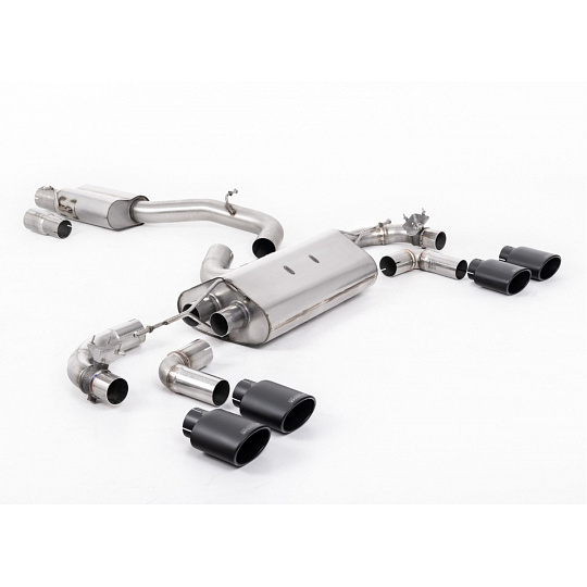 Milltek Sport výfukový systém cat-back 80mm / 3.15" Race s klapkami - s rezonátorem pro Volkswagen Golf Mk7.5 R 2.0 TSI 310PS (bez GPF) - 80mm Race Systems 2017-2021, typ koncovek: oválné černé Milltek Sport výfukový systém cat-back 80mm / 3.15" Race s klapkami - s rezonátorem pro Volkswagen Golf Mk7.5 R 2.0 TSI 310PS (bez GPF) - 80mm Race Systems 2017-2021, typ koncovek: oválné černé