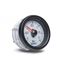 Autogauge palubní přístroj - tlak turba s bílým podkladem Autogauge palubní přístroj - tlak turba s bílým podkladem