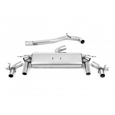 Milltek Sport výfukový systém cat-back GPF Back - bez rezonátoru (hlasitější) pro Volkswagen T-roc R 2.0TSI 300ps (MQB EVO modely s OPF/GPF) 2023-2024, typ koncovek: GT-100 titanové modré