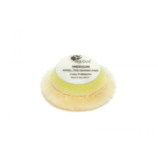RUPES Yellow Wool Polishing Pad MEDIUM - vlněný lešticí kotouč (střední) pro RUPES iBrid BigFoot nano, průměr 30/40 mm (1"1/4) - 1 ks
