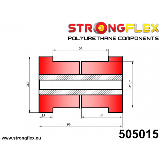 505015: Strongflex Univerzální silentblok 50mm