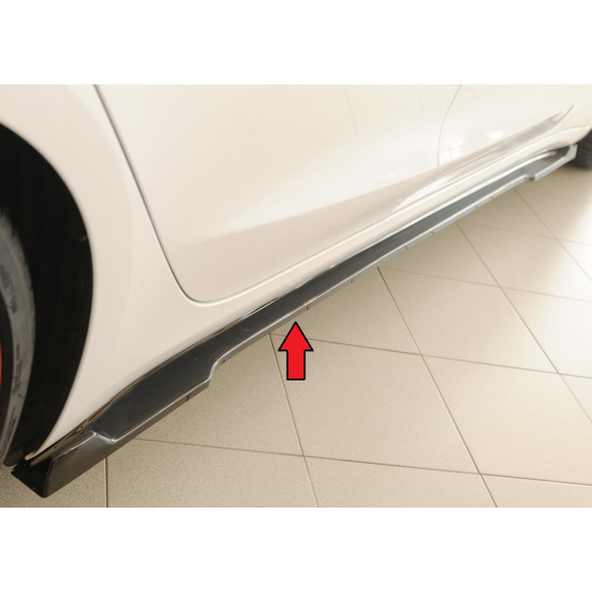 Rieger spoiler pod boční práh mont. strana pravá pro Tesla Model 3 003, 06/18-, plast ABS lakovaný do černé lesklé barvy