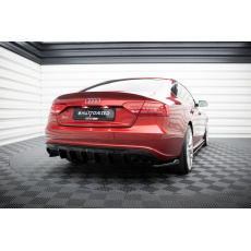 Maxton Design vložka zadního nárazníku pro Audi S5 8T, černý lesklý plast ABS, Sportback Maxton Design vložka zadního nárazníku pro Audi S5 8T, černý lesklý plast ABS, Sportback
