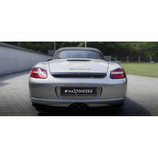 Maxton Design prodloužení spoileru pro Porsche Boxster 987, černý lesklý plast ABS