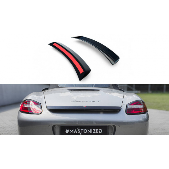 Maxton Design prodloužení spoileru pro Porsche Boxster 987, černý lesklý plast ABS