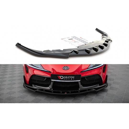 Maxton Design spoiler pod přední nárazník ver.4 pro Toyota Supra Mk5, černý lesklý plast ABS