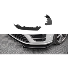 Maxton Design rohové spoilery pod přední nárazník pro Volkswagen Golf R Mk7, černý lesklý plast ABS