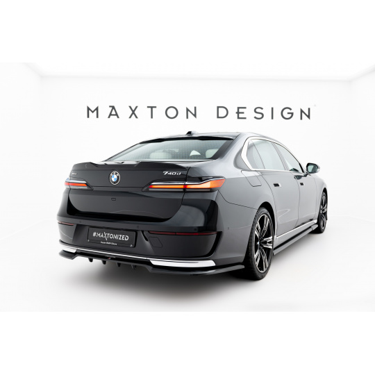 Maxton Design spoiler pod zadní nárazník s žebrováním pro BMW řada 7 G70, černý lesklý plast ABS Maxton Design spoiler pod zadní nárazník s žebrováním pro BMW řada 7 G70, černý lesklý plast ABS