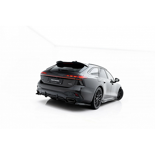 Maxton Design spoiler pod zadní nárazník s žebrováním a křidélkami v.3 pro Audi A6 C9, černý lesklý plast ABS, S-Line, benzín / hybrid Maxton Design spoiler pod zadní nárazník s žebrováním a křidélkami v.3 pro Audi A6 C9, černý lesklý plast ABS, S-Line, benzín / hybrid