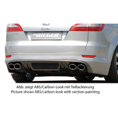 Rieger spoiler pod zadní nárazník SG-Design pro Ford Mondeo BA7 combi před faceliftem r.v. 03/07-09/10, plast ABS s povrchovou úpravou Carbon-Look, pro vozy s dvojitou koncovkou na obou stranách