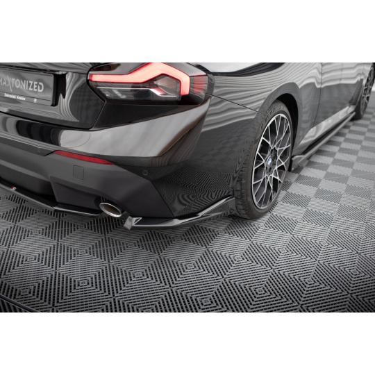 Maxton Design boční difuzory pod zadní nárazník ver.2 pro BMW řada 2 G42 Standard, černý lesklý plast ABS
