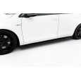 Maxton Design difuzory pod boční prahy ver.2 pro Volkswagen Golf GTI Mk7, černý lesklý plast ABS