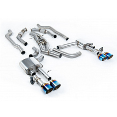 Milltek Sport výfukový systém OPF/GPF Back bez rezonátoru (hlasitější) (Twin 80mm) pro Audi S8 D5 4.0 TFSI V8 Sedan (s OPF/GPF UK/Euro modely) 2020-2024, typ koncovek: GT-115 titanově modré