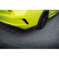 Maxton Design difuzory pod zadní nárazník s křidélky ver.2 pro Škoda Octavia RS Mk4, černý lesklý plast ABS