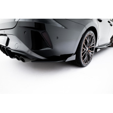 Maxton Design "Street Pro" boční difuzory pod zadní nárazník s křidélky pro Cupra Leon ST Mk1 Facelift, plast ABS bez povrchové úpravy, s červenou linkou