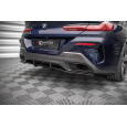 Maxton Design středový spoiler pod zadní nárazník s žebrováním pro BMW řada 8 Gran Coupe/G16, černý lesklý plast ABS