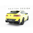 Maxton Design spoiler pod zadní nárazník s žebrováním pro BMW X4 M F98 Facelift, černý lesklý plast ABS
