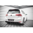 Maxton Design vložka zadního nárazníku pro Volkswagen Golf R Mk7, černý lesklý plast ABS