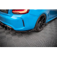 Maxton Design "Street Pro" boční difuzory pod zadní nárazník s křidélky pro BMW M2 F87, plast ABS bez povrchové úpravy, s červenou linkou