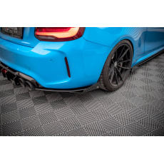 Maxton Design "Street Pro" boční difuzory pod zadní nárazník s křidélky pro BMW M2 F87, plast ABS bez povrchové úpravy, s červenou linkou Maxton Design "Street Pro" boční difuzory pod zadní nárazník s křidélky pro BMW M2 F87, plast ABS bez povrchové úpravy, s červenou linkou