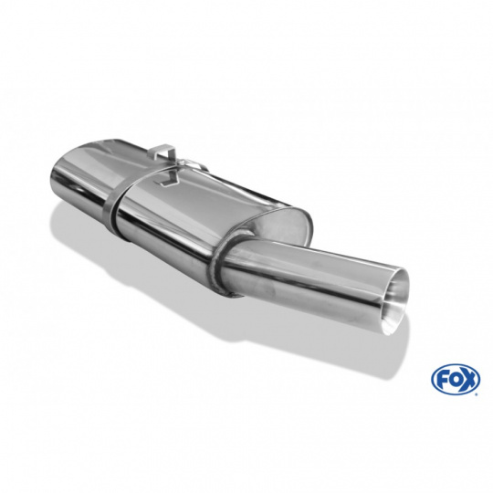 Fox Sportauspuff koncový tlumič výfuku s koncovkou 1x80 Typ 24 pro Opel Kadett s motorem 1.3, 1.4, 1.5 D, 1.6, 1.6 D, 1.7 D, 1.8, 2.0
