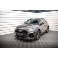 Maxton Design spoiler pod přední nárazník ver.2 pro Audi Q3 F3 S-Line, černý lesklý plast ABS