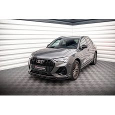 Maxton Design spoiler pod přední nárazník ver.2 pro Audi Q3 F3 S-Line, černý lesklý plast ABS