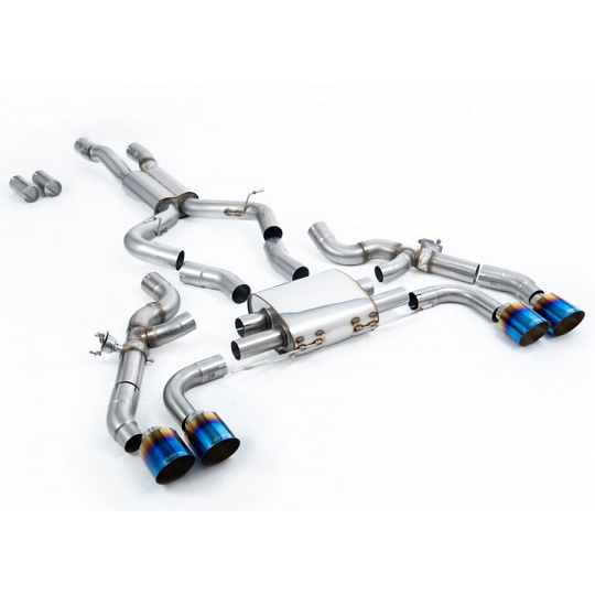 Milltek Sport výfukový systém OPF/GPF Back pro BMW X3 X3M / X3M Comp (G01) 3.0 (s OPF/GPF S58 - facelift) 2022-2024, GT-115 titanově modré koncovky Milltek Sport výfukový systém OPF/GPF Back pro BMW X3 X3M / X3M Comp (G01) 3.0 (s OPF/GPF S58 - facelift) 2022-2024, GT-115 titanově modré koncovky