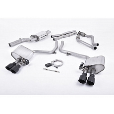 Milltek sport ValveSonic výfukový systém cat-back Electronic Valved System pro Audi S5 3.0 TFSI B8.5 Coupe/Cabriolet 2011-2016, typ koncovek: GT-100 černé
