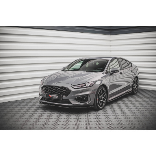 Maxton Design spoiler pod přední nárazník ver.2 pro Ford Mondeo ST-Line Mk5/Facelift, černý lesklý plast ABS