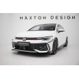 Maxton Design spoiler pod přední nárazník ver.3 s křidélky pro Volkswagen Golf R-Line Mk8 Facelift, černý lesklý plast ABS
