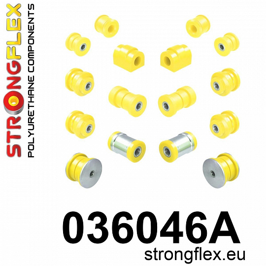 036046A: Strongflex Sada silentbloků zadního zavěšení varianta SPORT 036046A: Strongflex Sada silentbloků zadního zavěšení varianta SPORT