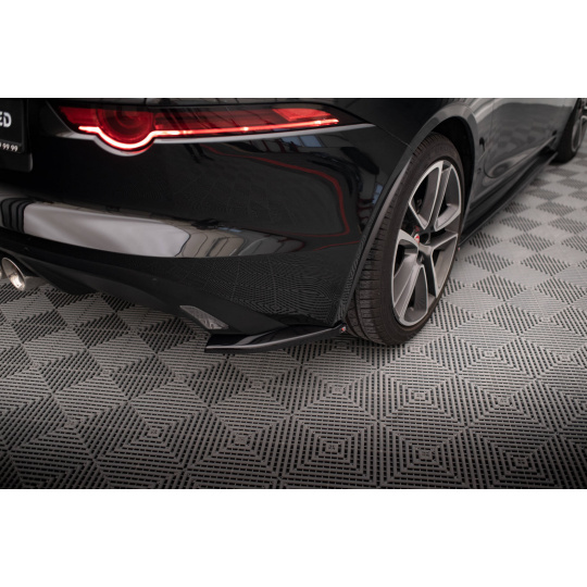 Maxton Design boční difuzory pod zadní nárazník pro Jaguar F-type Mk1 Facelift, černý lesklý plast ABS