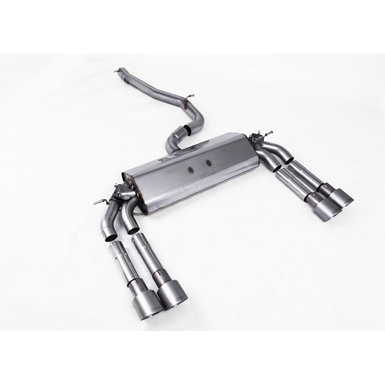 Milltek Sport výfukový systém cat-back bez rezonátoru (hlasitější) pro Audi S3 2.0 TFSI quattro Sedan/Cabrio 8V/8V.2 (bez GPF) 2013-2018, dvojité, kulaté, typ koncovek: GT-100 titanové Milltek Sport výfukový systém cat-back bez rezonátoru (hlasitější) pro Audi S3 2.0 TFSI quattro Sedan/Cabrio 8V/8V.2 (bez GPF) 2013-2018, dvojité, kulaté, typ koncovek: GT-100 titanové