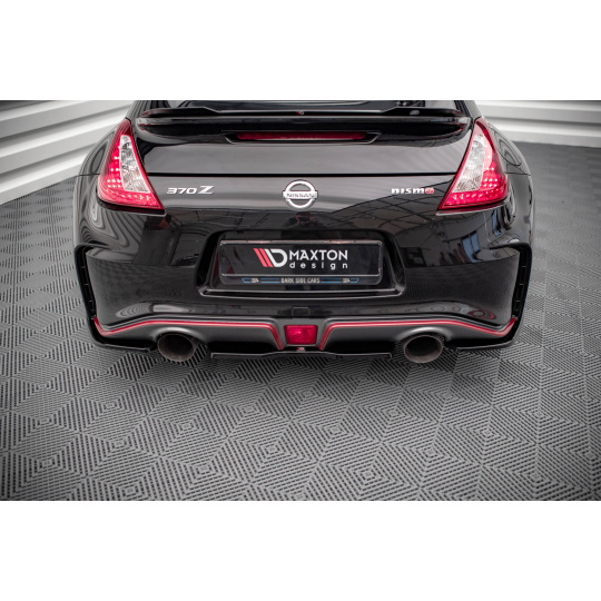 Maxton Design středový spoiler pod zadní nárazník pro Nissan 370Z Nismo, černý lesklý plast ABS