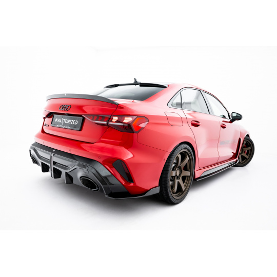 Maxton Design difuzor zadního nárazníku pro Audi RS3 8Y Facelift, materiál pravý karbon, Sedan