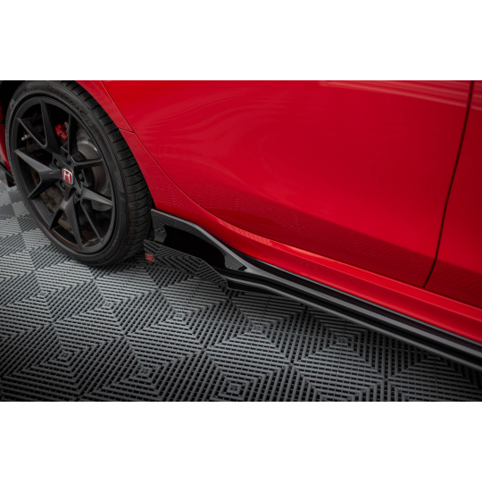 Maxton Design křidélka bočních difuzorů pro Honda Civic Mk11 Type-R, černý lesklý plast ABS