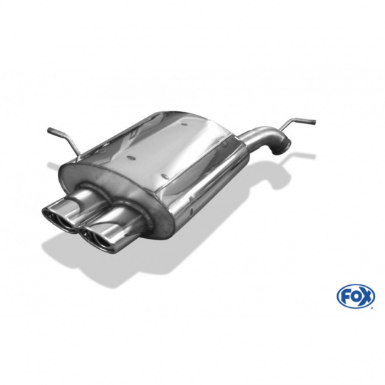 Fox Sportauspuff koncový tlumič výfuku s koncovkou 2x106x71 Typ 33 pro Peugeot 407 s motorem 2.2 16V Fox Sportauspuff koncový tlumič výfuku s koncovkou 2x106x71 Typ 33 pro Peugeot 407 s motorem 2.2 16V