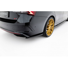 Maxton Design difuzory pod zadní nárazník ver.1 pro Škoda Octavia RS Mk4, černý lesklý plast ABS