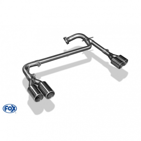 Fox Sportauspuff koncový díl s koncovkou 2x90 Typ 12 na obou stranách pro Hyundai Santa Fe DM 2012- s motorem 2.2 D